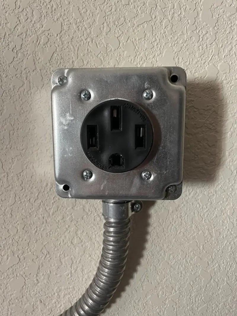 NEMA 14-50 outlet installed for Smart Home Electrical in Oakleaf Plantation